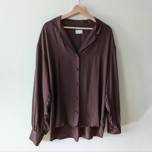 Frank & Oak Brown Blouse